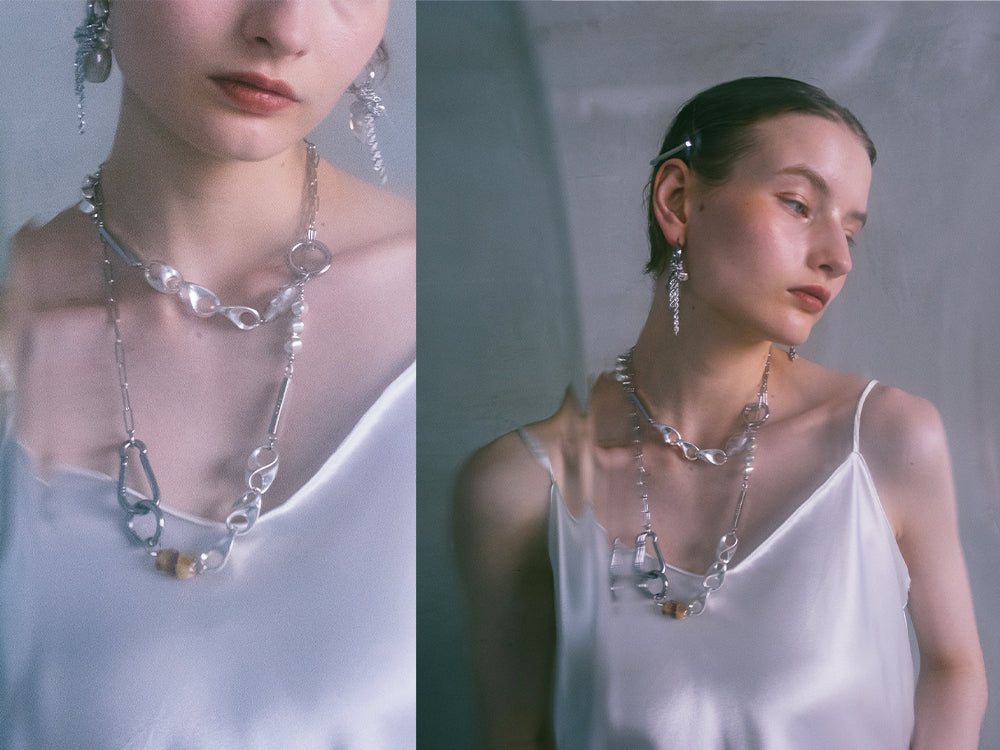 20sビンテージパーツや六角柱モチーフを使用したアクセサリーが新登場