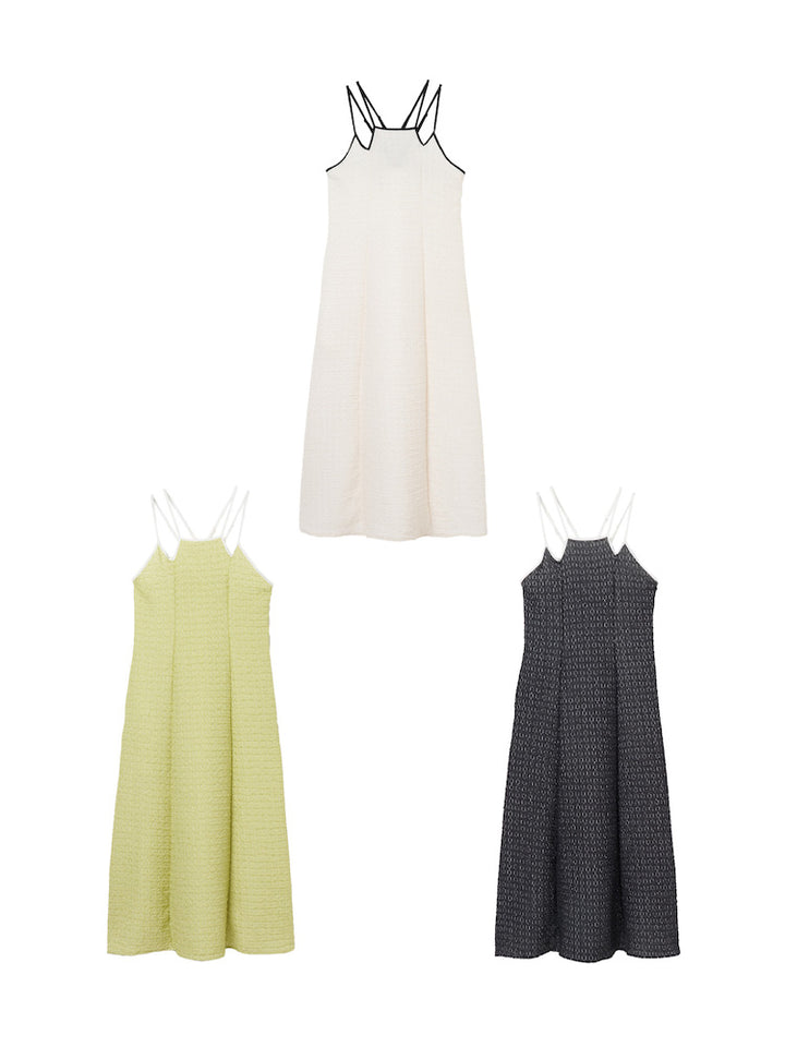 Front Design Piping Dress