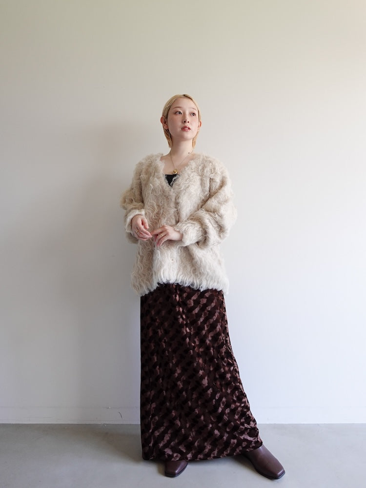 【11月お届け】Carl Shaggy Knit Cardigan