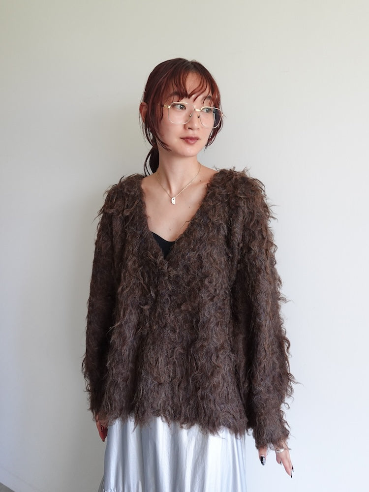 【11月お届け】Carl Shaggy Knit Cardigan