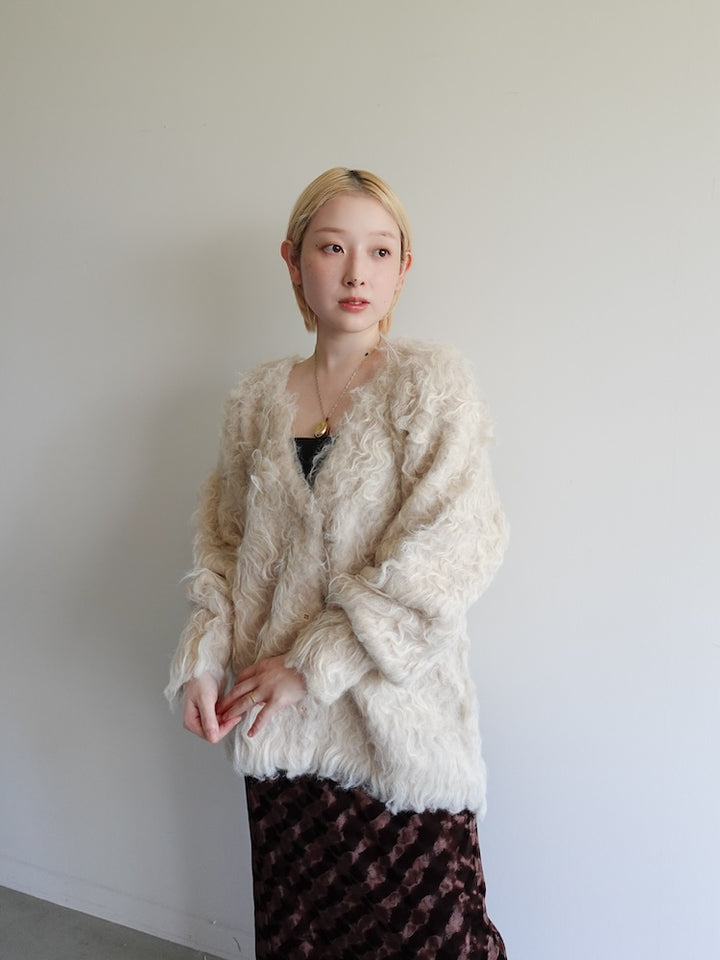 【11月お届け】Carl Shaggy Knit Cardigan