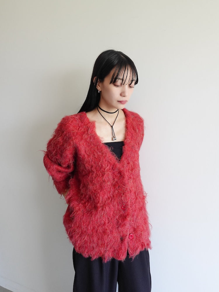 【11月お届け】Carl Shaggy Knit Cardigan