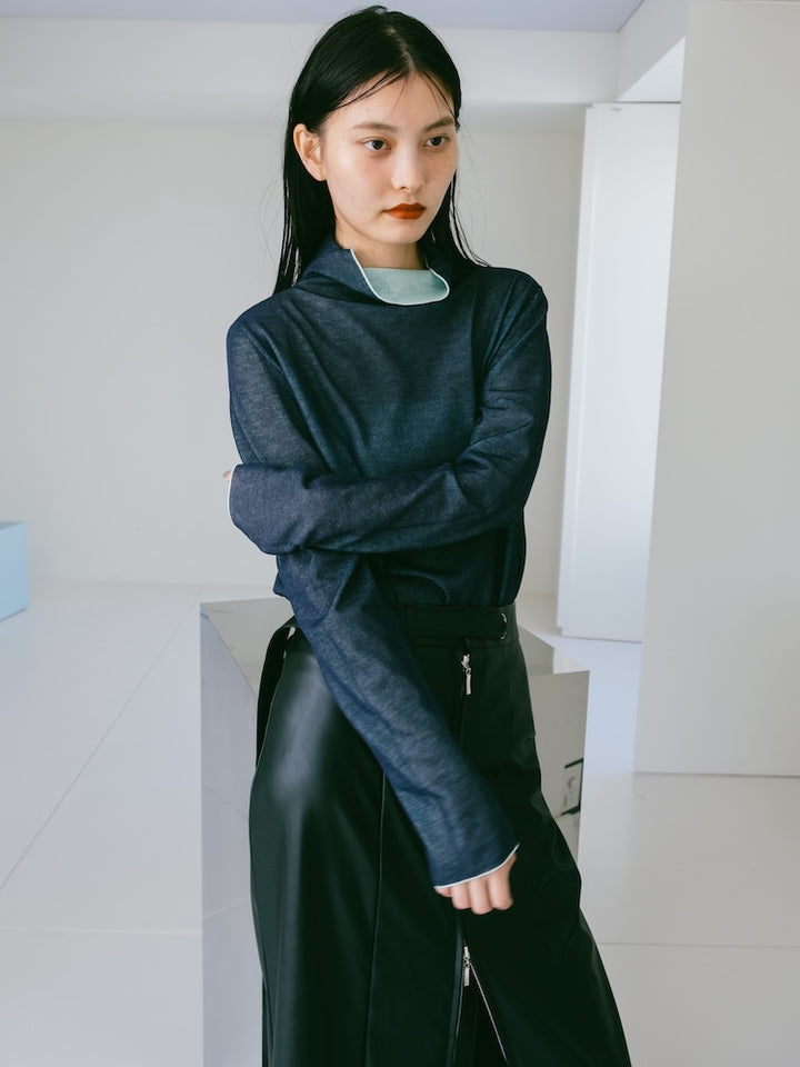 モデル身長:173cm / カラー:Mint×Navy
