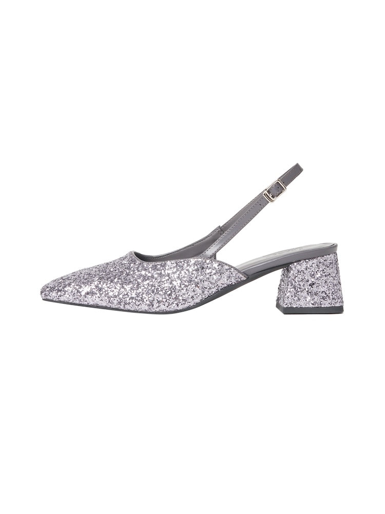 【WEB限定】Glitter Sling Back Pumps