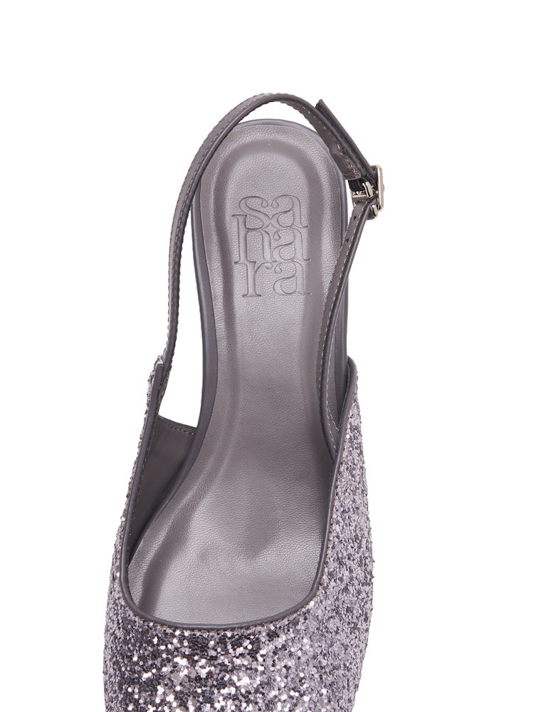 【WEB限定】Glitter Sling Back Pumps