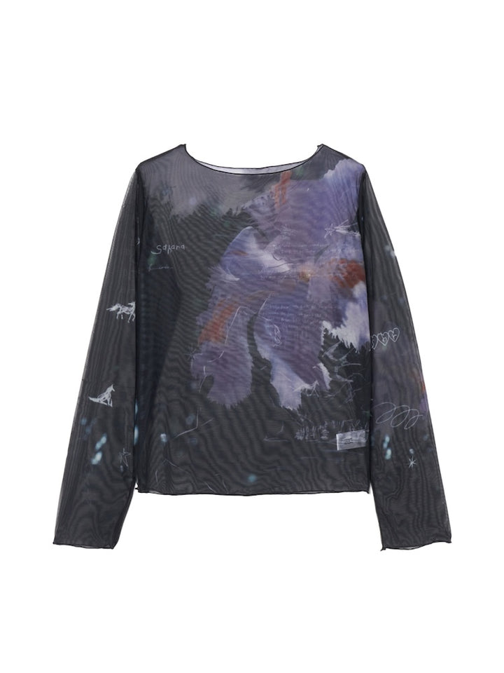 sahara×KOTOKA IZUMI Sheer Top / 03 Fiore