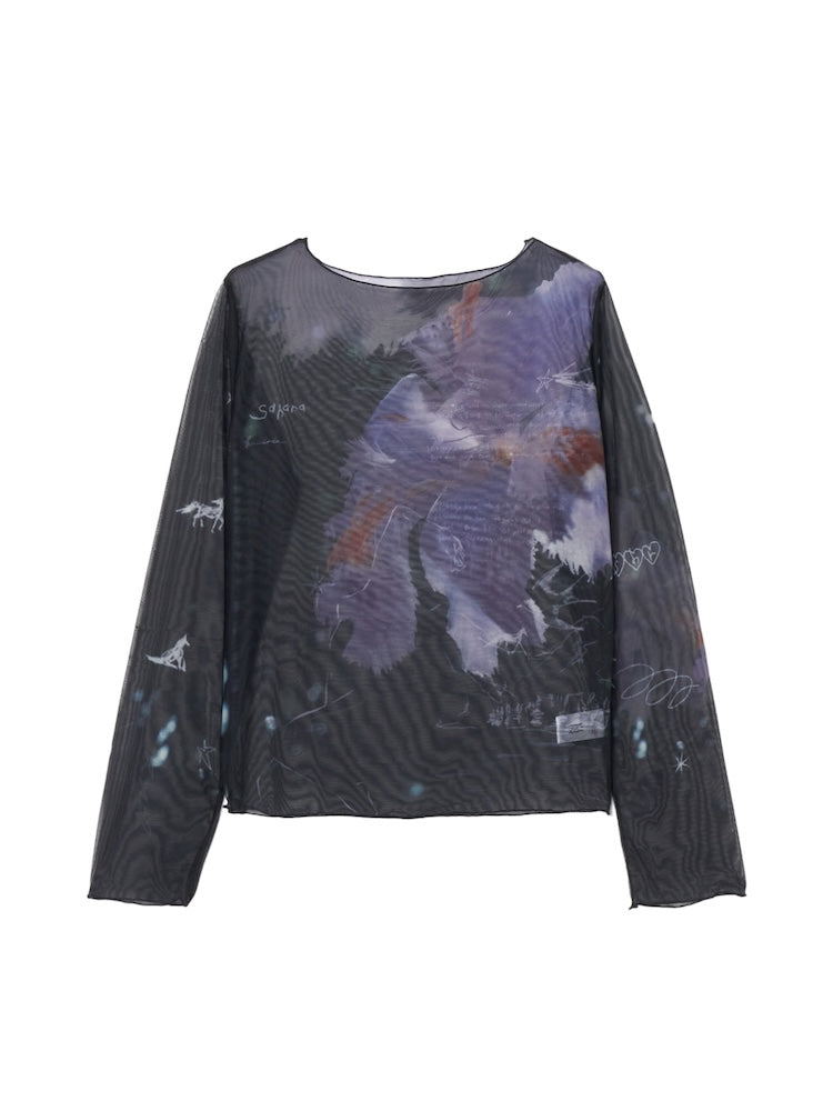 sahara×KOTOKA IZUMI Sheer Top / 03 Fiore