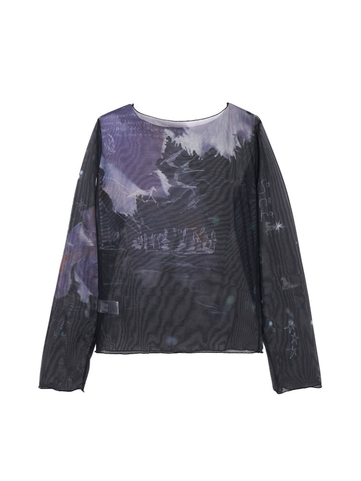 sahara×KOTOKA IZUMI Sheer Top / 03 Fiore