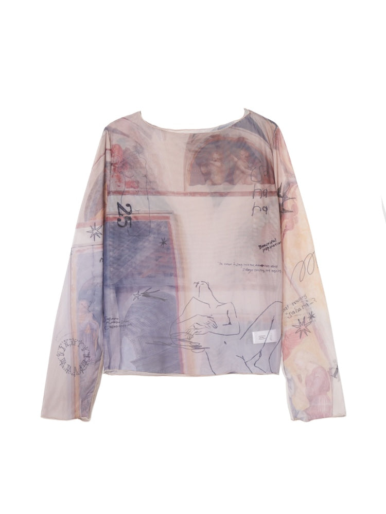 sahara×KOTOKA IZUMI Sheer Top / 01 Ceiling mural