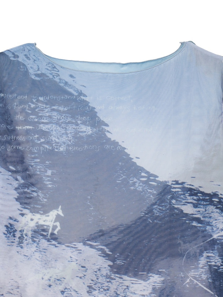 sahara×KOTOKA IZUMI Sheer Top / 02 Dolomiti