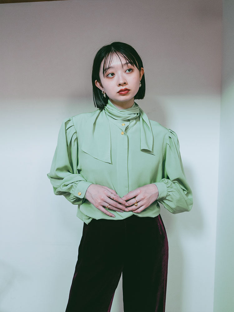 Mint Green Polyester Blouse MARTE