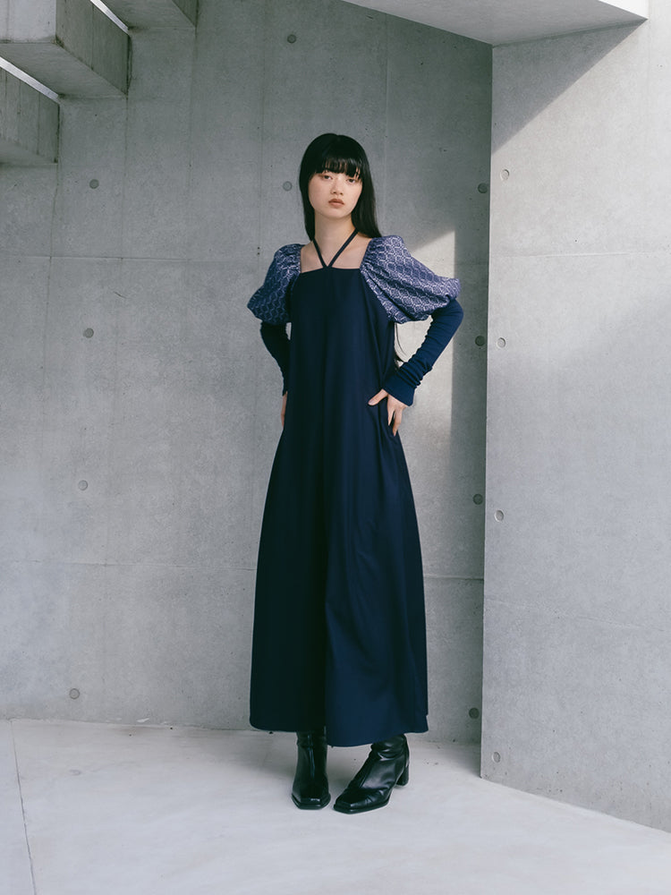 Bud Sleeve Dress｜スクエアカット蕾袖ドレス – MARTE