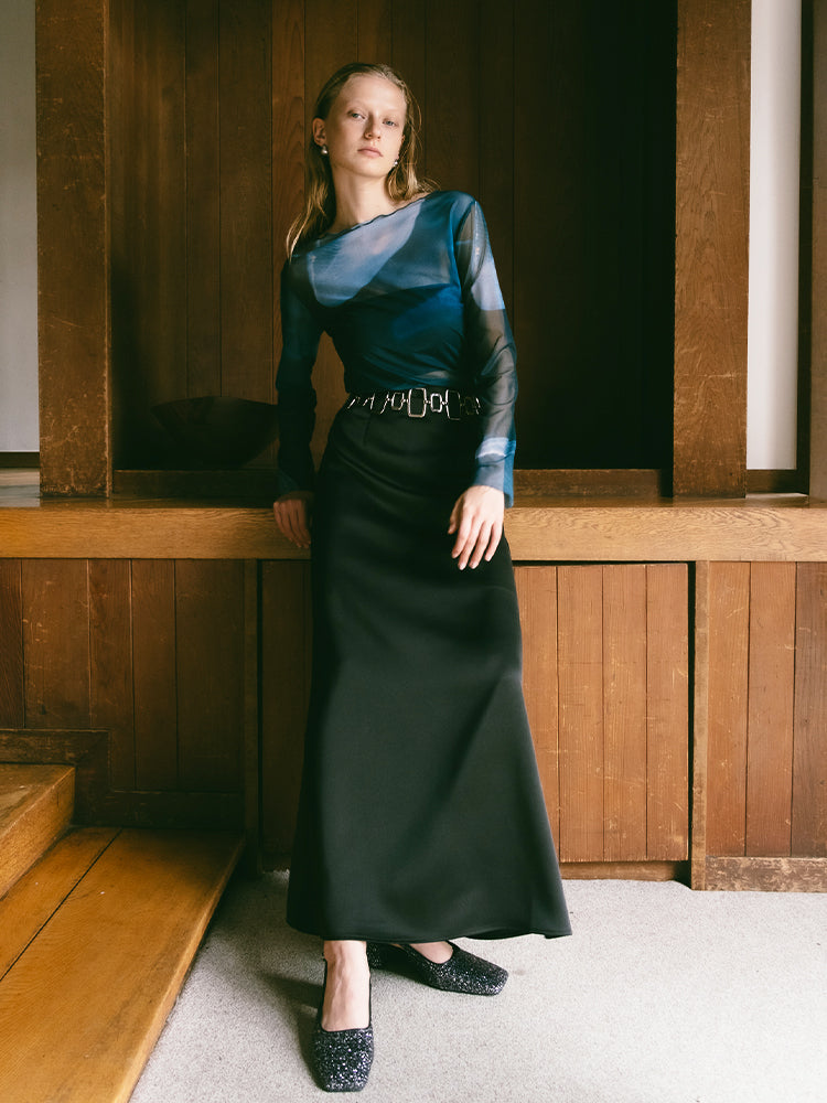 【WEB限定】Glitter Sling Back Pumps