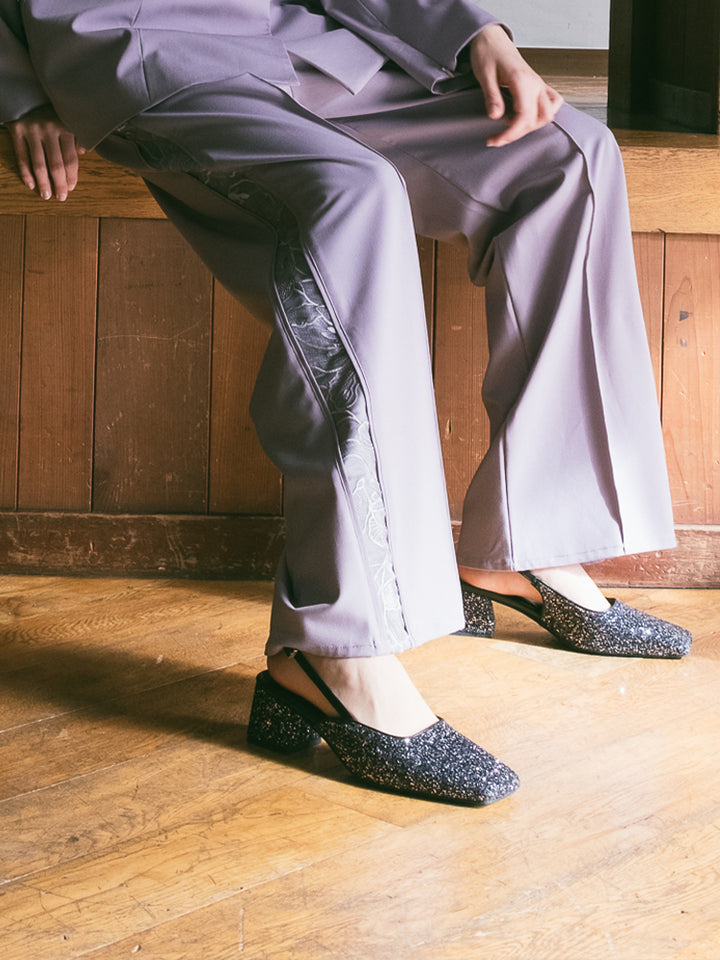 【WEB限定】Glitter Sling Back Pumps