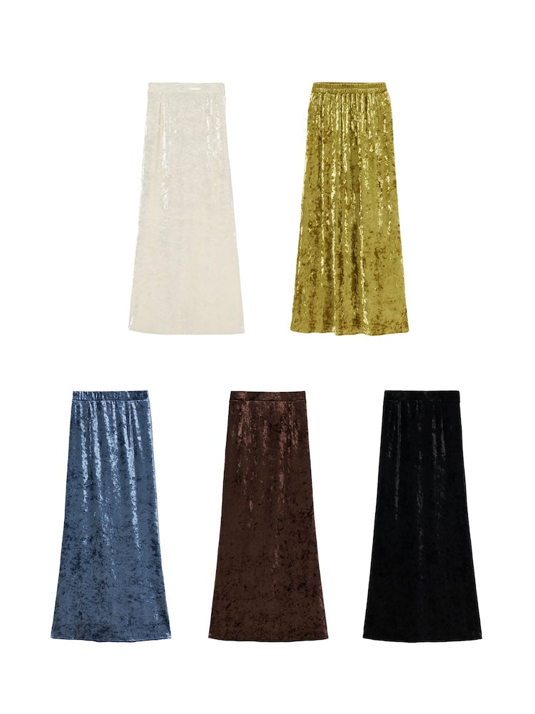 【WEB限定】Velour Long Skirt