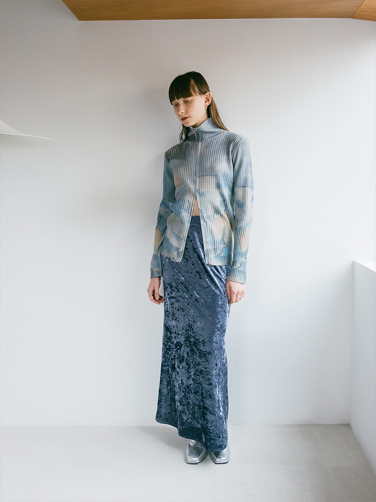 モデル身長:171cm / カラー:Blue / サイズ:S,M