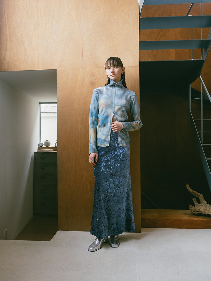 モデル身長:171cm / カラー:Blue / サイズ:S,M