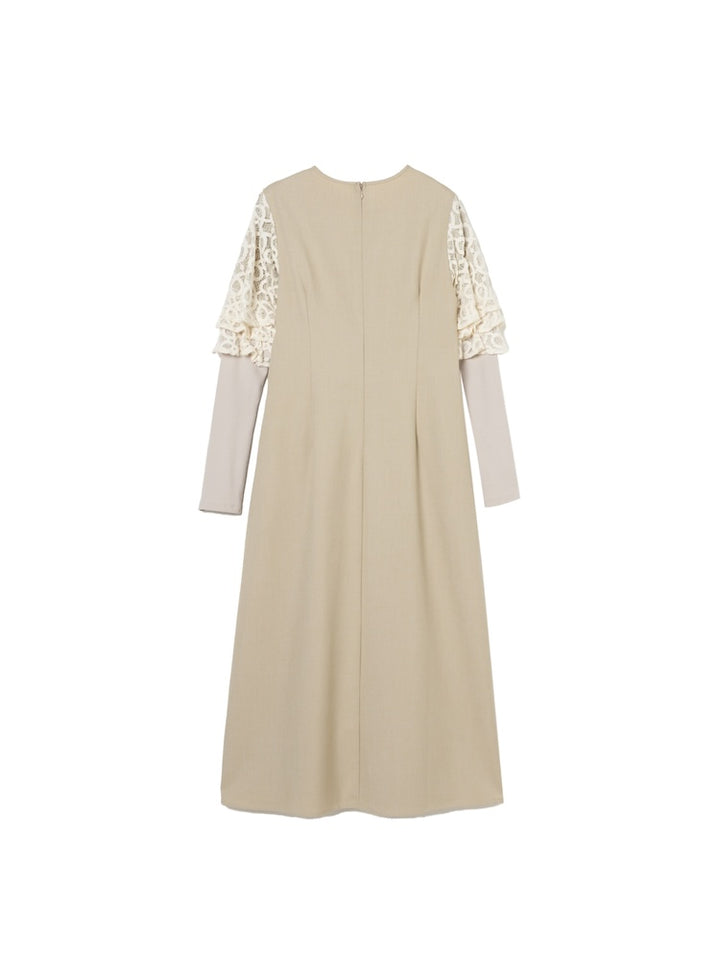 【WEB限定】Lace Tiered Sleeve Dress