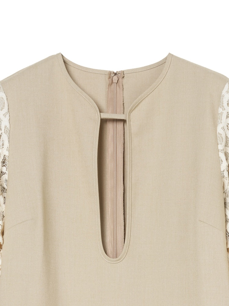 【WEB限定】Lace Tiered Sleeve Dress