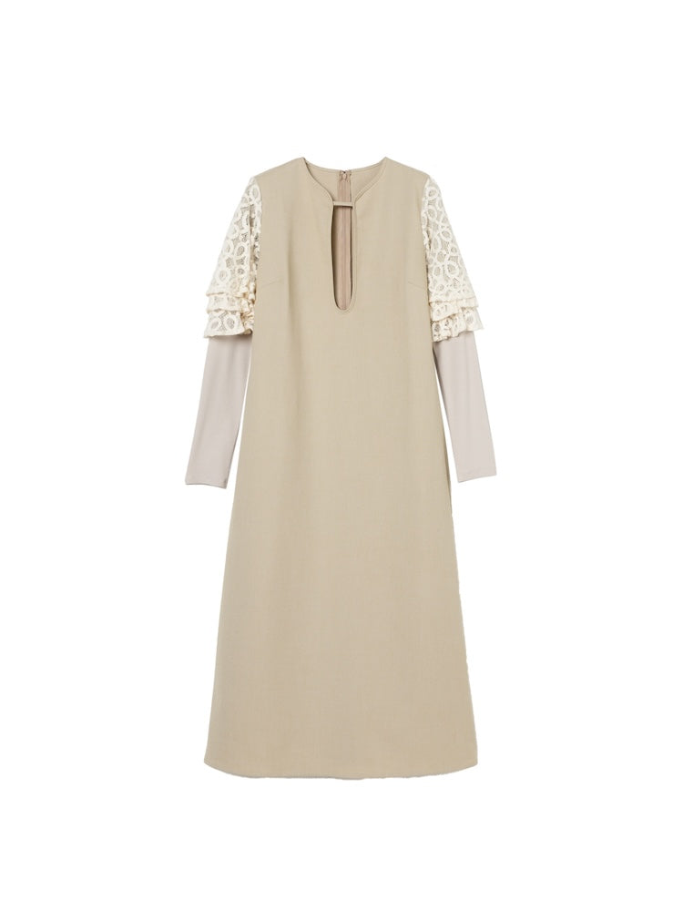 【WEB限定】Lace Tiered Sleeve Dress