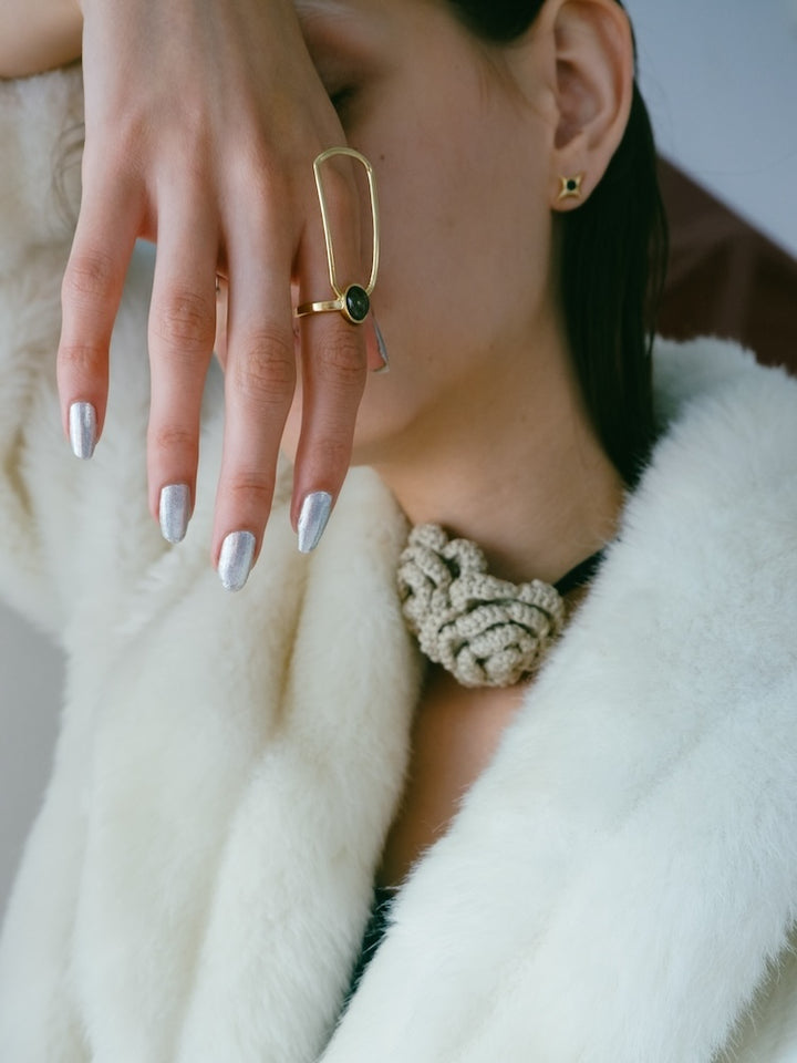 カラー:Gold × Labradorite (Gray)