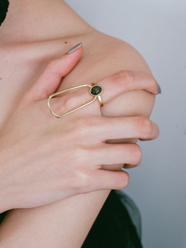 カラー:Gold × Labradorite (Gray)