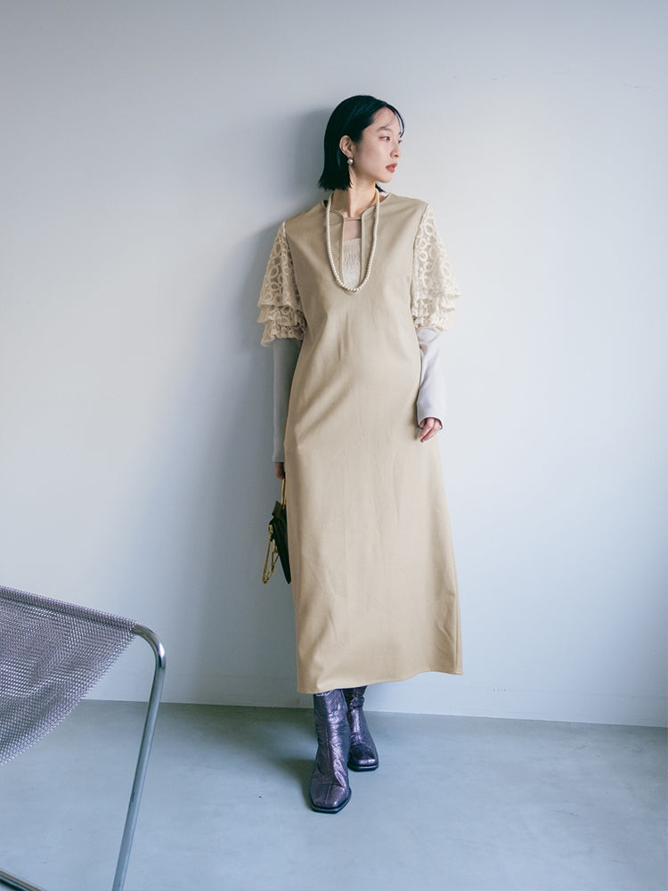 モデル身長:165cm / カラー:Beige
