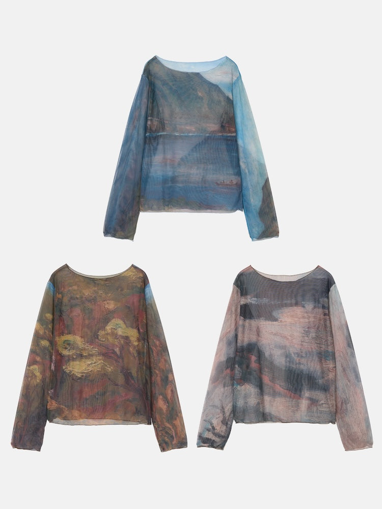 sahara×KORE×陳澄波 Sheer Top