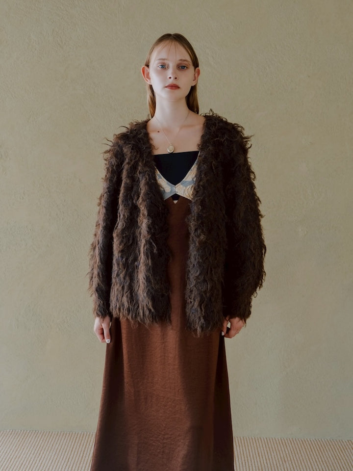 【11月お届け】Carl Shaggy Knit Cardigan