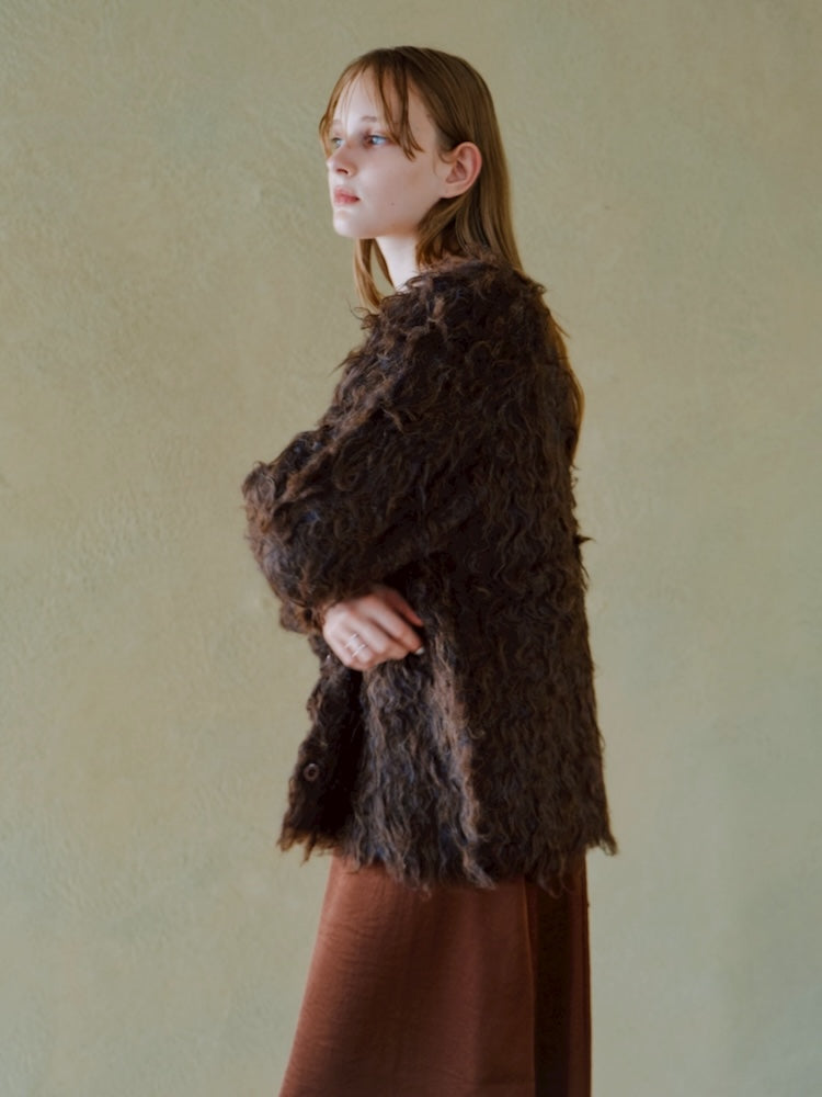 【11月お届け】Carl Shaggy Knit Cardigan