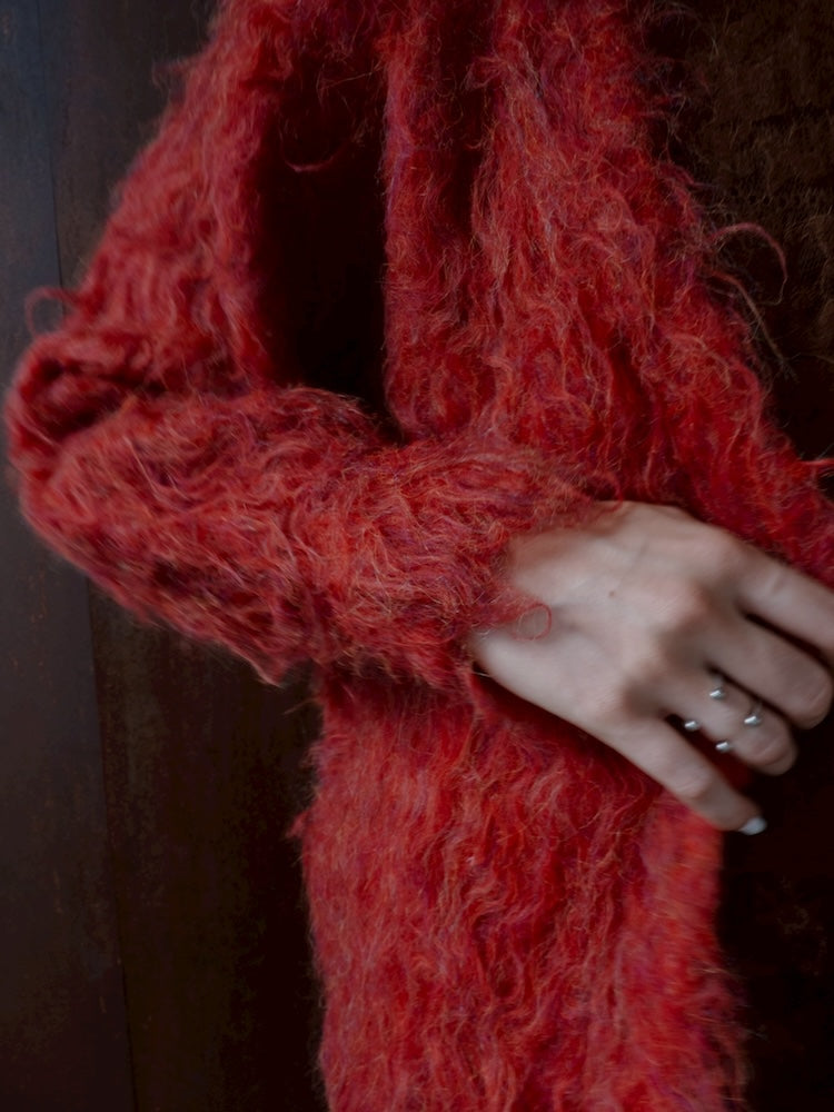 【11月お届け】Carl Shaggy Knit Cardigan