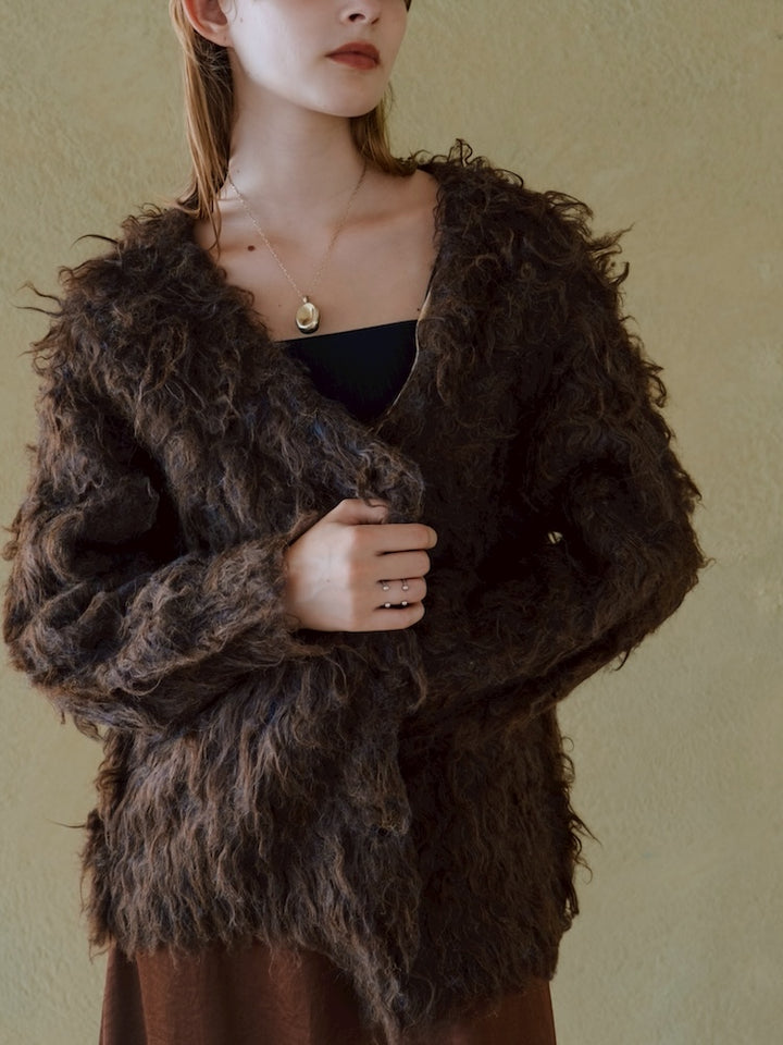 【11月お届け】Carl Shaggy Knit Cardigan
