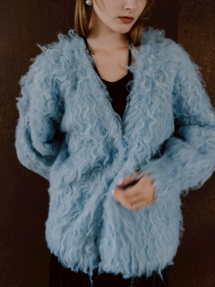 【11月お届け】Carl Shaggy Knit Cardigan