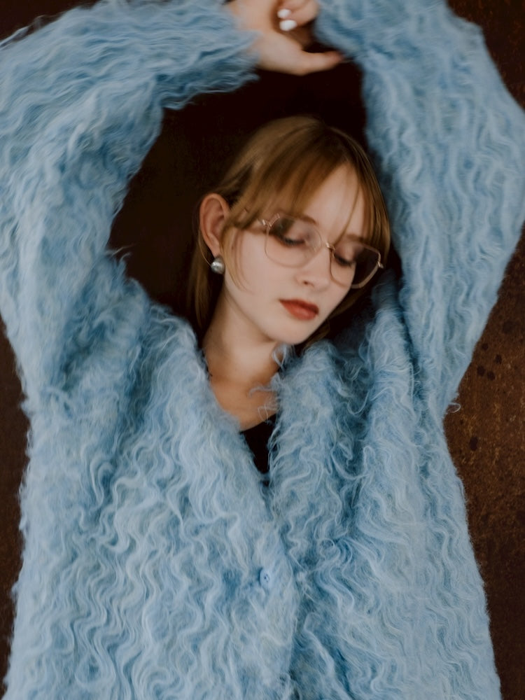 【11月お届け】Carl Shaggy Knit Cardigan