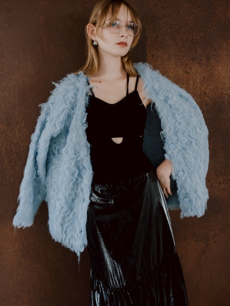 【11月お届け】Carl Shaggy Knit Cardigan