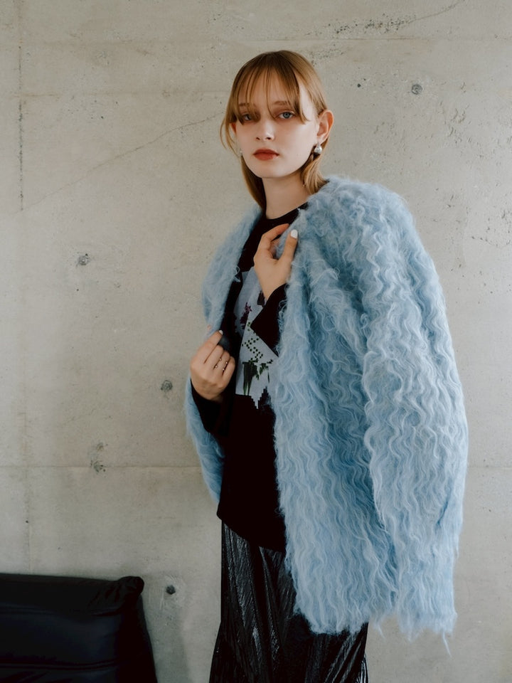 【11月お届け】Carl Shaggy Knit Cardigan
