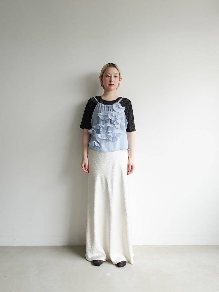 モデル身長:153cm / カラー:OffWhite / モデル着用サイズ:Mサイズ