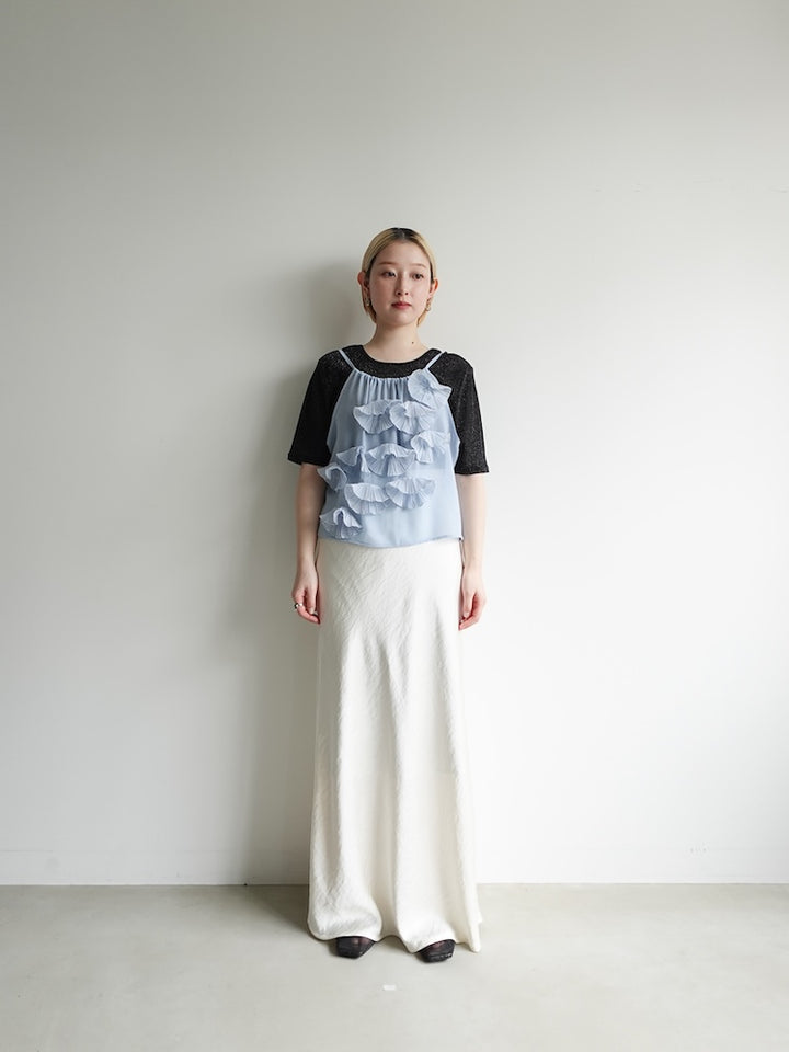 モデル身長:153cm / カラー:OffWhite / モデル着用サイズ:Mサイズ