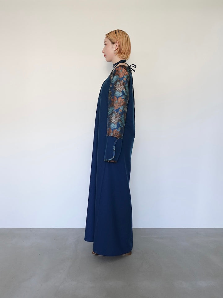 Cross Neck Jacquard Dress