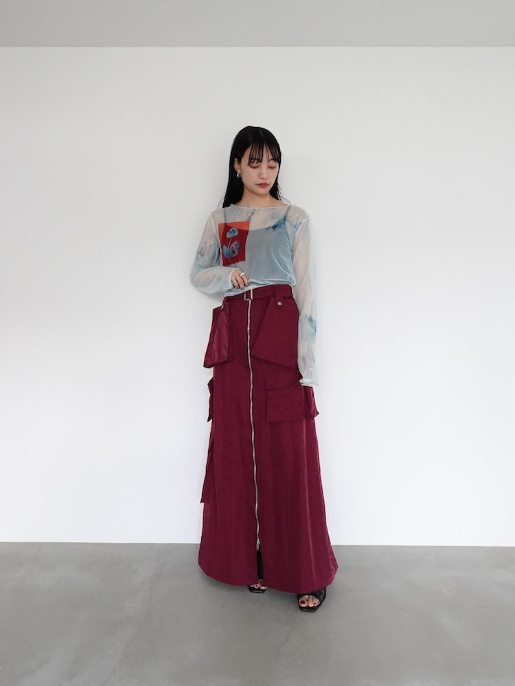 モデル身長:158cm / カラー:Bordeaux