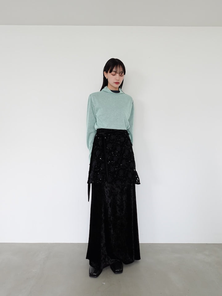 モデル身長:158cm / カラー:Mint×Navy