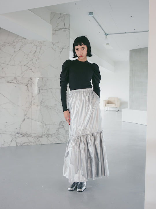 Metallic Tiered Skirt｜メタリックティアードスカート – MARTE