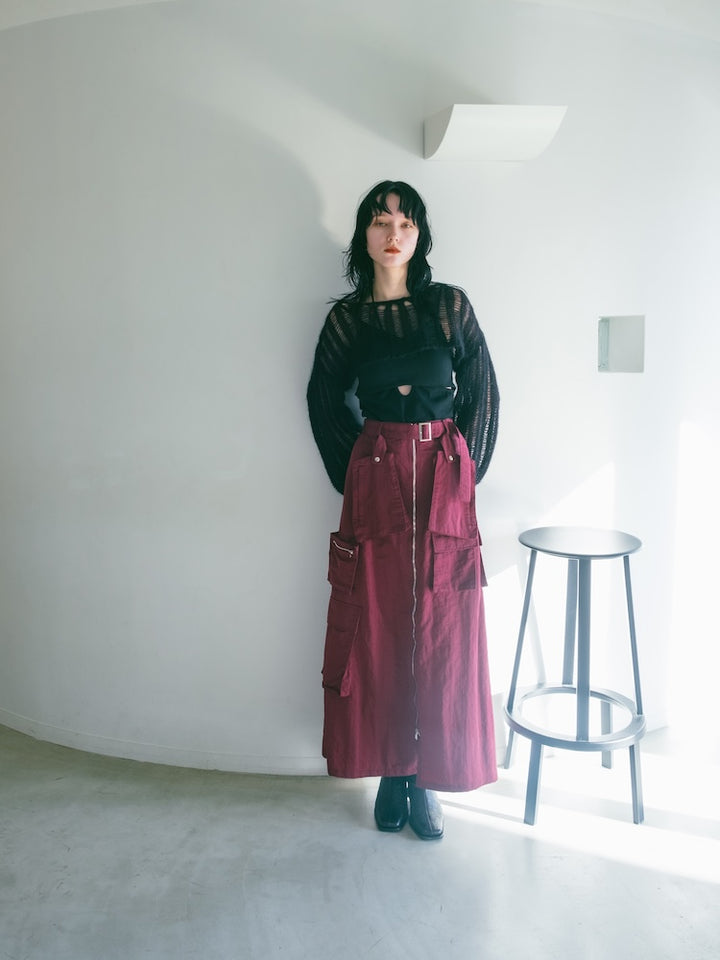 モデル身長:173cm / カラー:Bordeaux