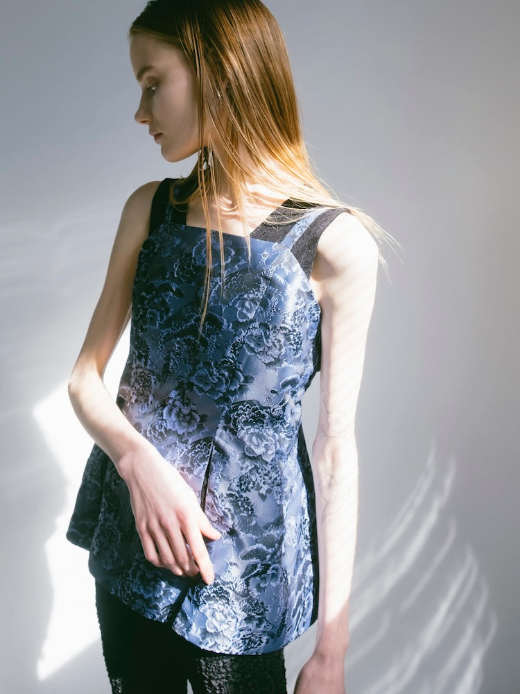 Jacquard Slit Bustier｜ジャガード織りキャミソールビスチェ – MARTE