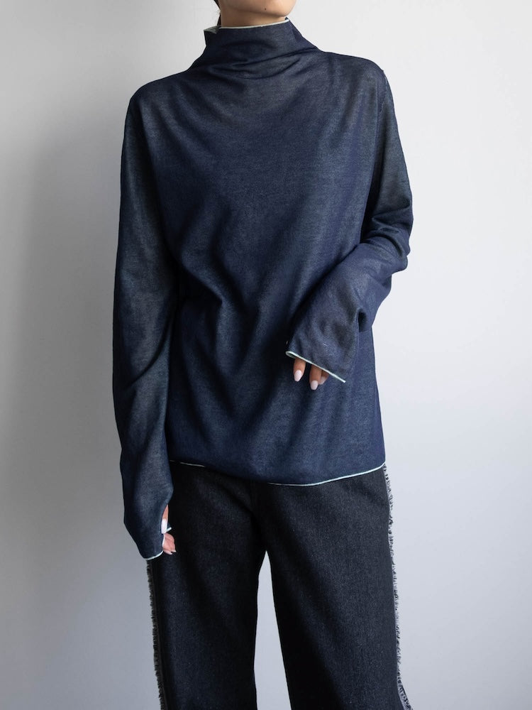 モデル身長:158cm / カラー:Mint×Navy