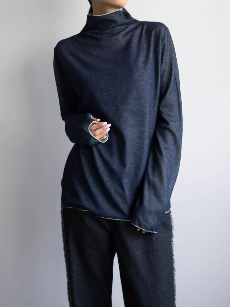 モデル身長:158cm / カラー:Mint×Navy
