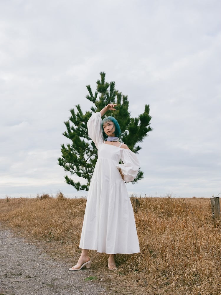 Off Shoulder Volume Dress｜オフショルダードレス – MARTE