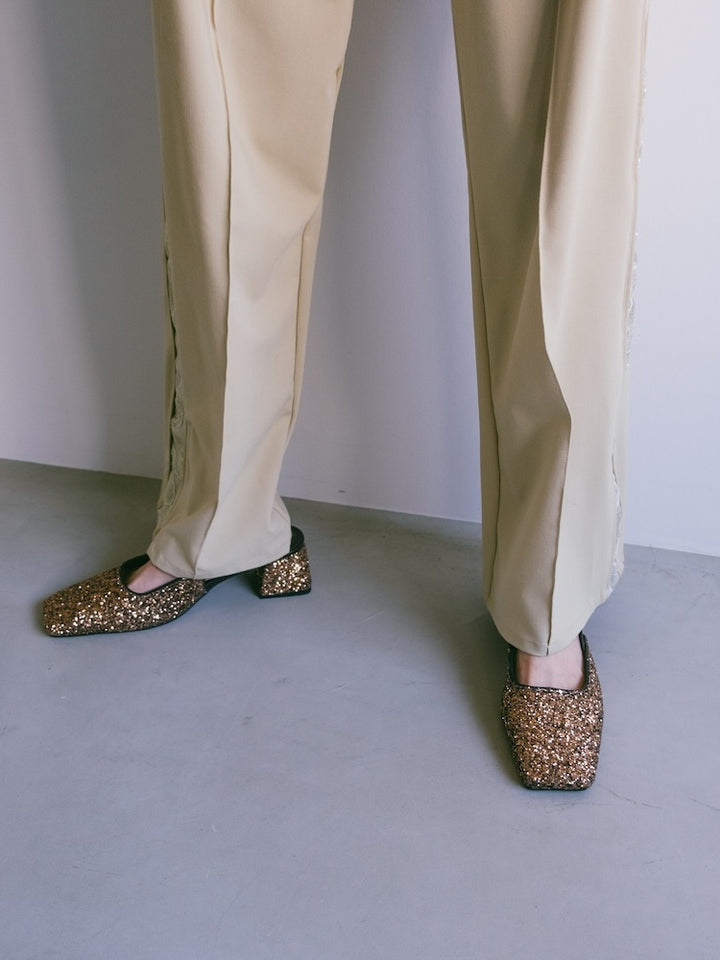 【WEB限定】Glitter Sling Back Pumps