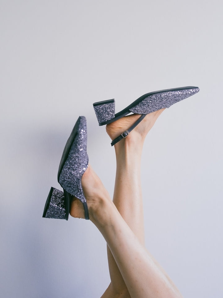 【WEB限定】Glitter Sling Back Pumps