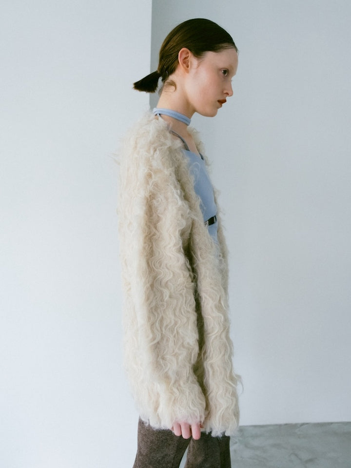 【11月お届け】Carl Shaggy Knit Cardigan